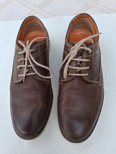 Schnür schuhe leder braun - -, leder,